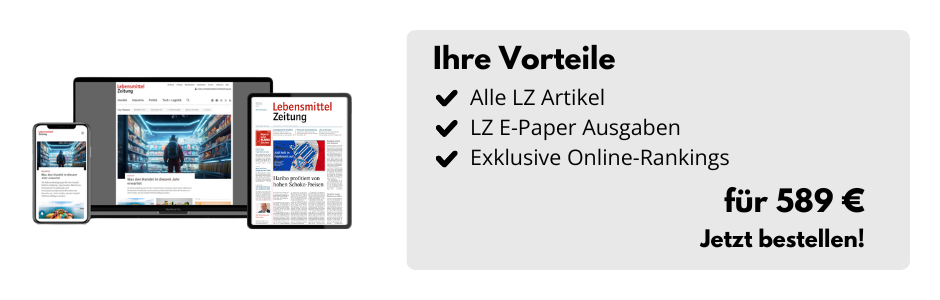 Bildschirm, Smartphone, Tablet und eine Zeitung und daneben eine Infobox: Alle LZ Artikel, LZ E-Paper Ausgaben, exklusive Online-Rankings für 589€ bestellen.